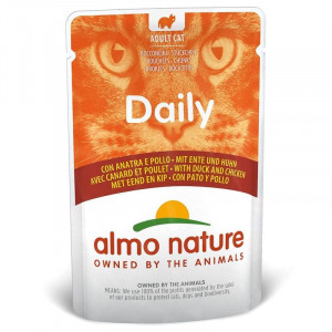 5+1! ALMO NATURE CAT DAILY CHICKEN & DUCK konservi kaķiem Vista, pīle 70g
